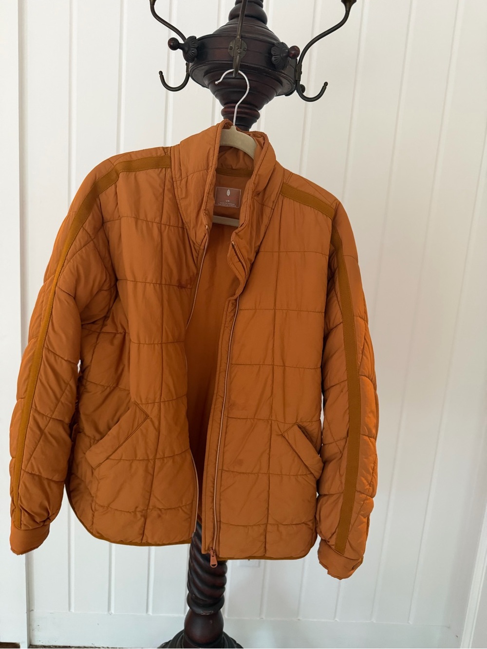 Free People FP Movement Pippa Packable Puffer Jacket Rust Orange Size Large